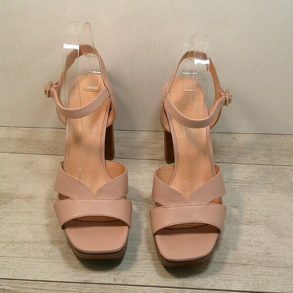 Kate Spade Delight Baby Pink Strappy 4.5' Chunky heels Size 7.5 B - Picture 7 of 10